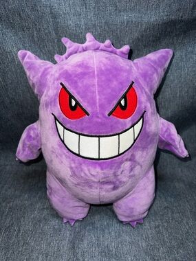 12” Pokemon Gengar Plush Ghost Type Stuffed Toy Purple Soft Collectible EUC